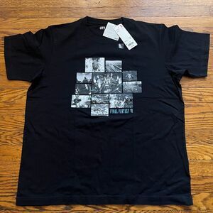 Uniqlo Final Fantasy 7 VII 35th Anniversary Black Graphic T-Shirt Men's Size L